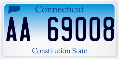 CT license plate AA69008