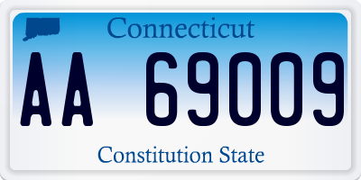 CT license plate AA69009