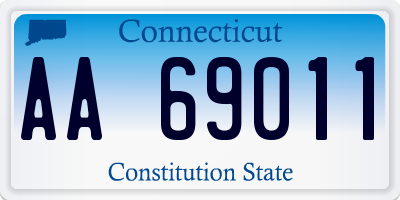 CT license plate AA69011