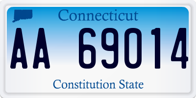 CT license plate AA69014