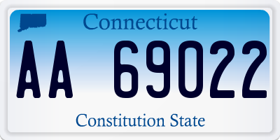 CT license plate AA69022