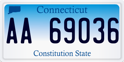 CT license plate AA69036