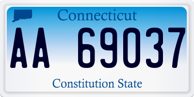 CT license plate AA69037