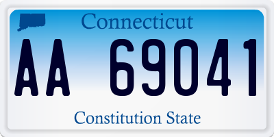 CT license plate AA69041