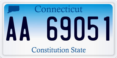 CT license plate AA69051