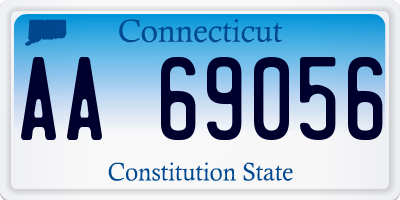 CT license plate AA69056