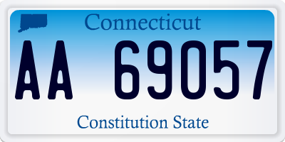 CT license plate AA69057