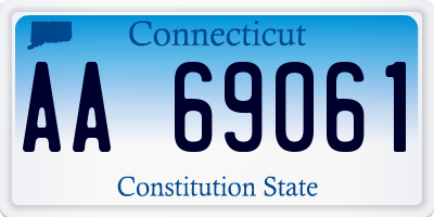 CT license plate AA69061