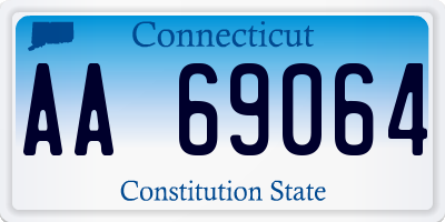 CT license plate AA69064