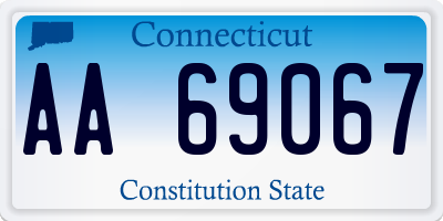 CT license plate AA69067