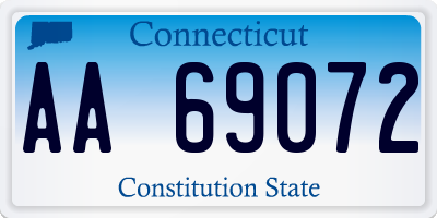 CT license plate AA69072