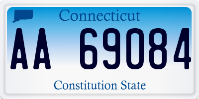 CT license plate AA69084