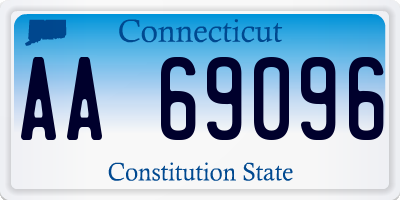 CT license plate AA69096