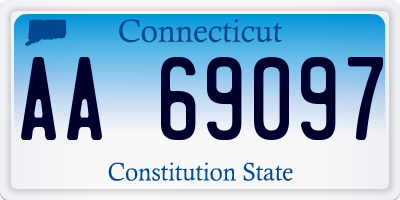 CT license plate AA69097