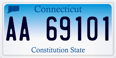 CT license plate AA69101