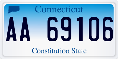 CT license plate AA69106