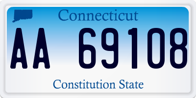 CT license plate AA69108