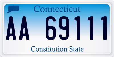 CT license plate AA69111