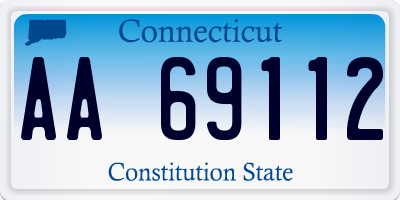 CT license plate AA69112