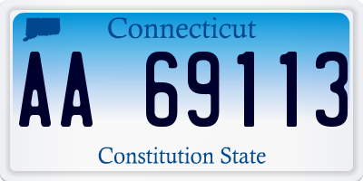 CT license plate AA69113