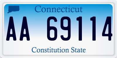 CT license plate AA69114