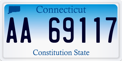 CT license plate AA69117