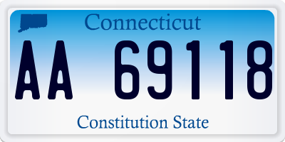 CT license plate AA69118