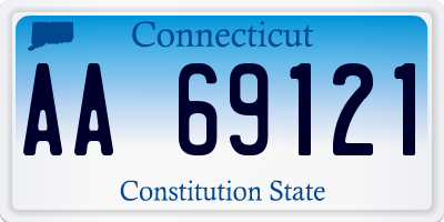 CT license plate AA69121