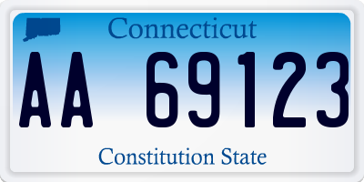 CT license plate AA69123