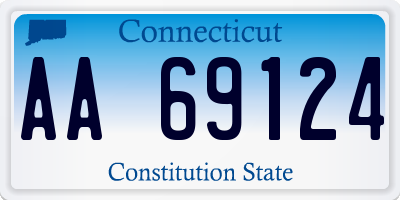 CT license plate AA69124