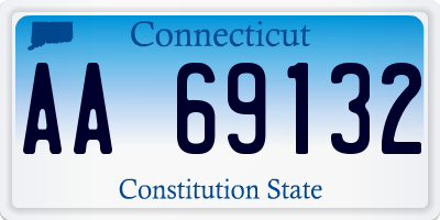 CT license plate AA69132