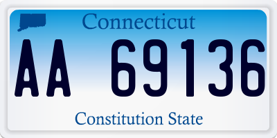 CT license plate AA69136