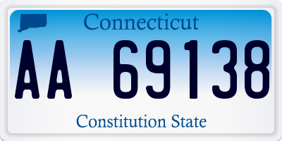 CT license plate AA69138