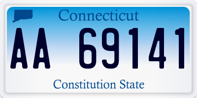 CT license plate AA69141