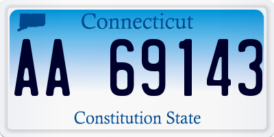 CT license plate AA69143