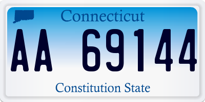 CT license plate AA69144