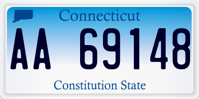 CT license plate AA69148