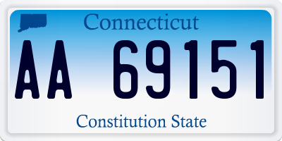 CT license plate AA69151