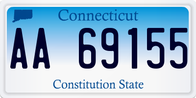 CT license plate AA69155