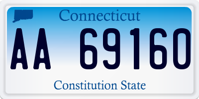 CT license plate AA69160