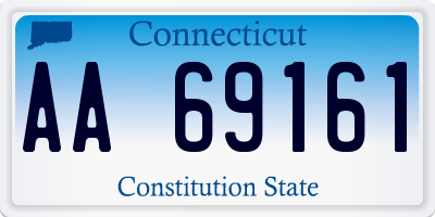 CT license plate AA69161