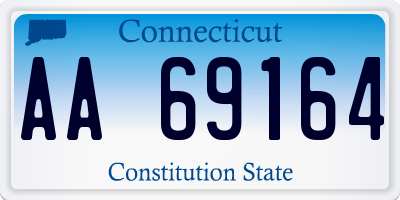 CT license plate AA69164