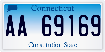 CT license plate AA69169