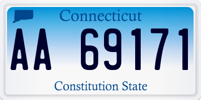 CT license plate AA69171