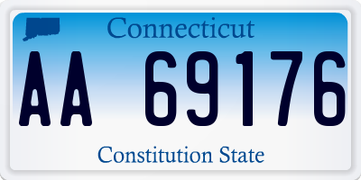 CT license plate AA69176