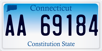 CT license plate AA69184