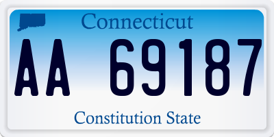 CT license plate AA69187