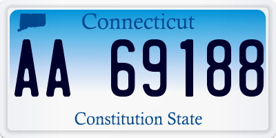 CT license plate AA69188