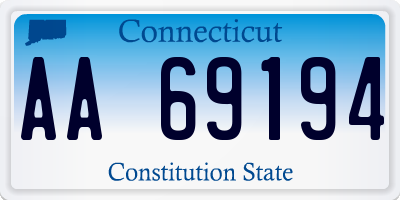 CT license plate AA69194