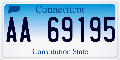 CT license plate AA69195